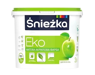 Фарба акрилова Sniezka ЕКО матова 3 л 4,2 кг