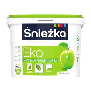 Фарба акрилова Sniezka ЕКО матова 5 л 7 кг