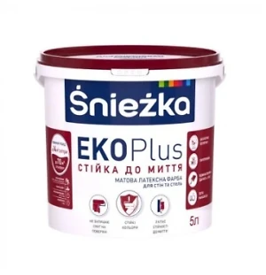 Фарба латексна Sniezka ЕКО ПЛЮС матова 5 л 6,8 кг