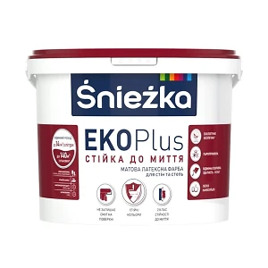 Фарба латексна Sniezka ЕКО ПЛЮС матова 10 л 13,7 кг