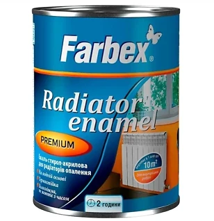 Емаль акрилова для радіаторів опалення Farbex 0,3 л