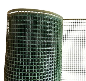 Сетка садова пластикова зеленая AgroSar 10х10мм квадрат 1 ширина (на метраж)