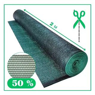 Затеняющая сетка 50 % ширина 2м (на метраж) темно-зеленая