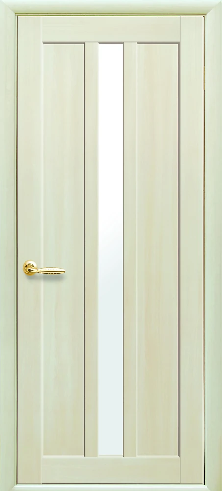Дверь  Мода дуб жемчужный Марти (со стеклом сатин) Экошпон Новый стиль