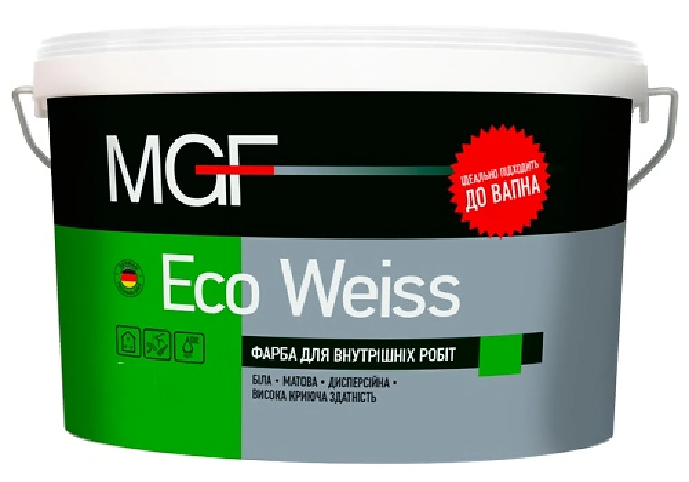Фарба водно-дисперсійна МGF M1 Eco Weiss 1,4кг