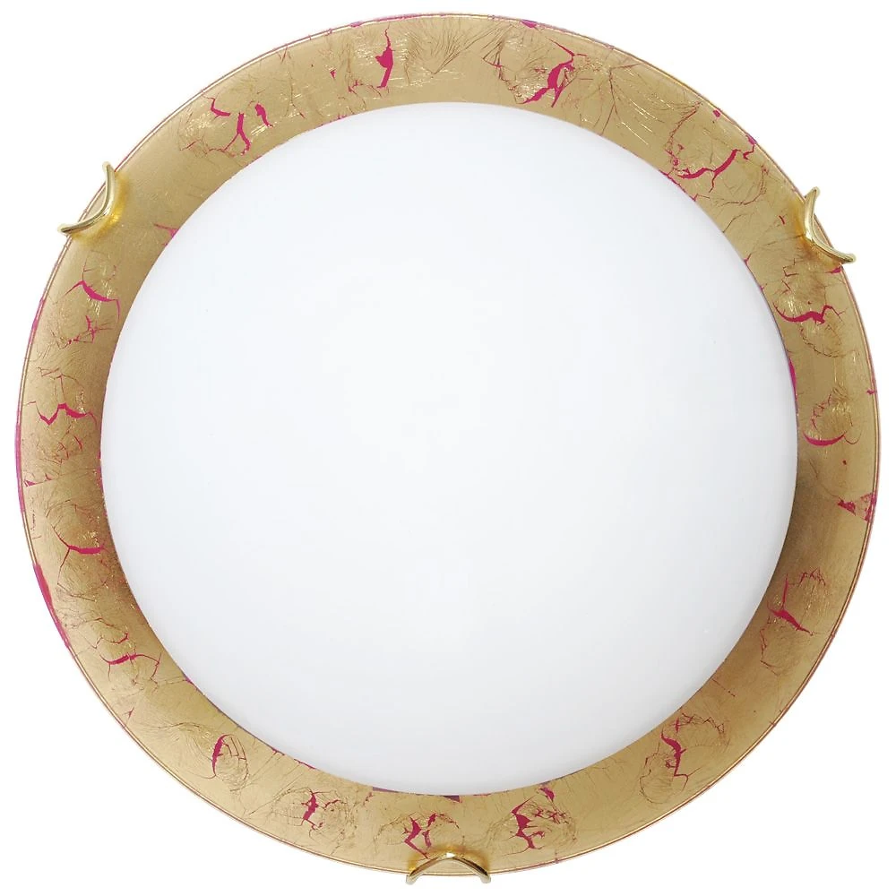 Светильник стеклянный НББ Мрия 3*60Вт Е27 d=400  золото (25150)