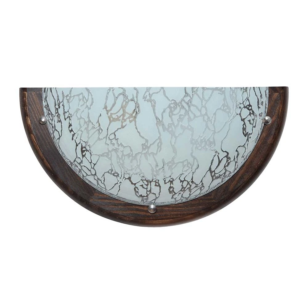 Светильник стеклянный НББ Модерн 1*60Вт Е27 1/2 белый/венге (27191)