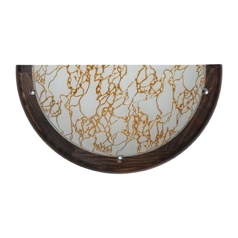 Светильник стеклянный НББ Модерн 1*60Вт Е27 1/2 золото/венге (27191)