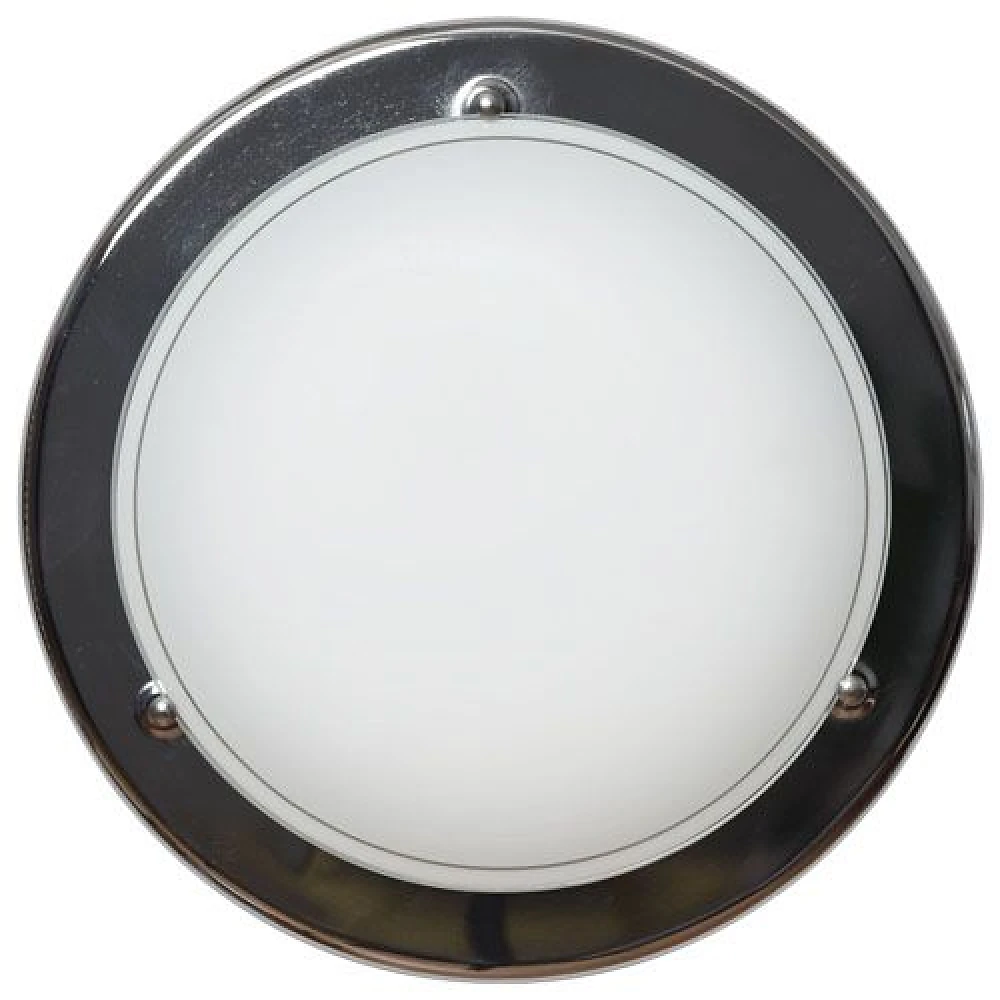 Светильник стеклянный НББ Калипсо 2*60Вт Е27 d=380  хром/глянец (29750)