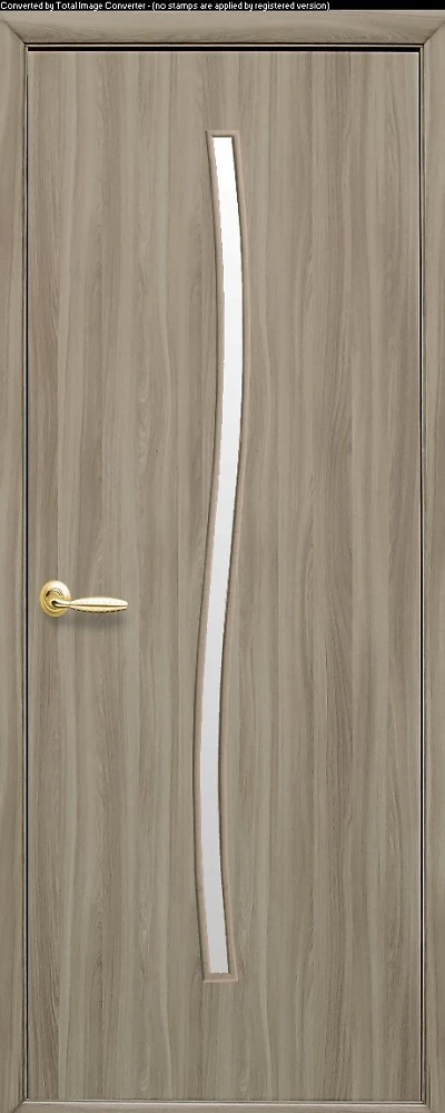 Дверь Модерн Гармония сандал (со стеклом сатин) Экошпон Новый стиль