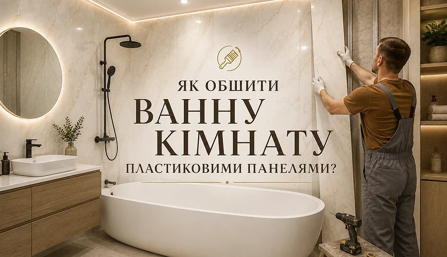 Як обшити ванну кімнату пластиковими панелями