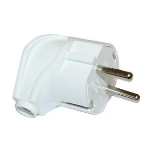 Вилка  угловая 2к+ с заземлением PAS- E  ELM