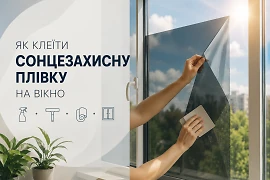 Як правильно клеїти сонцезахисну плівку на вікно