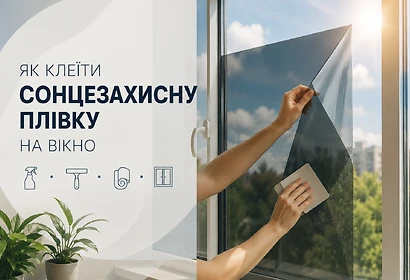 Як правильно клеїти сонцезахисну плівку на вікно