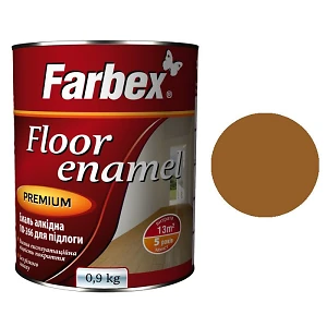 Емаль для підлоги ПФ-266 Farbex Жовто-коричнева 0,9 кг