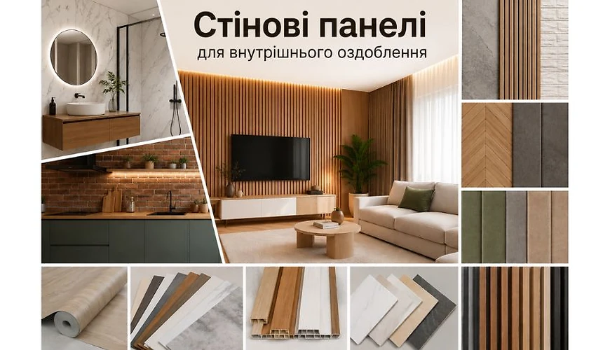 Стінові панелі для внутрішнього оздоблення