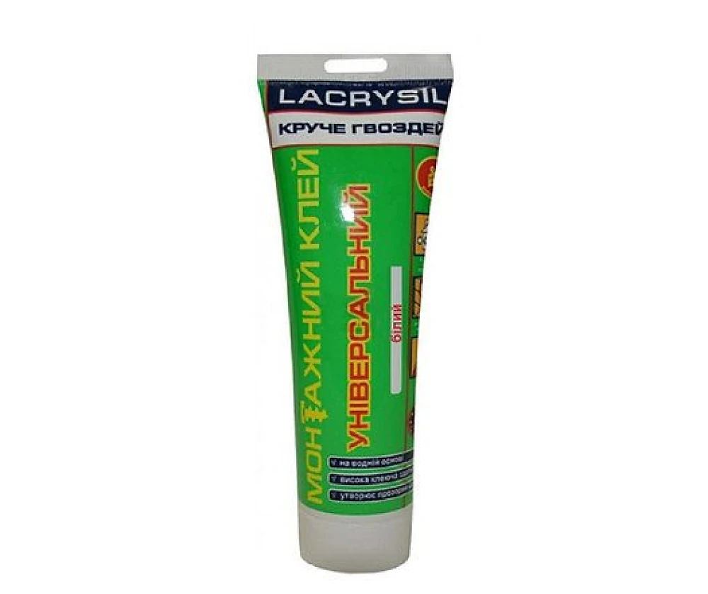 Клей Лакрисил универсальный монтажный акриловый белый Круче гвоздей  200г