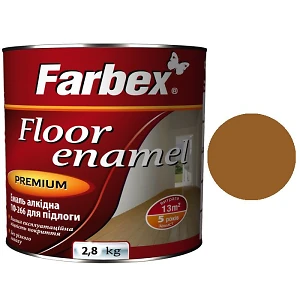 Емаль для підлоги ПФ-266 Farbex Жовто-коричнева 2,8 кг