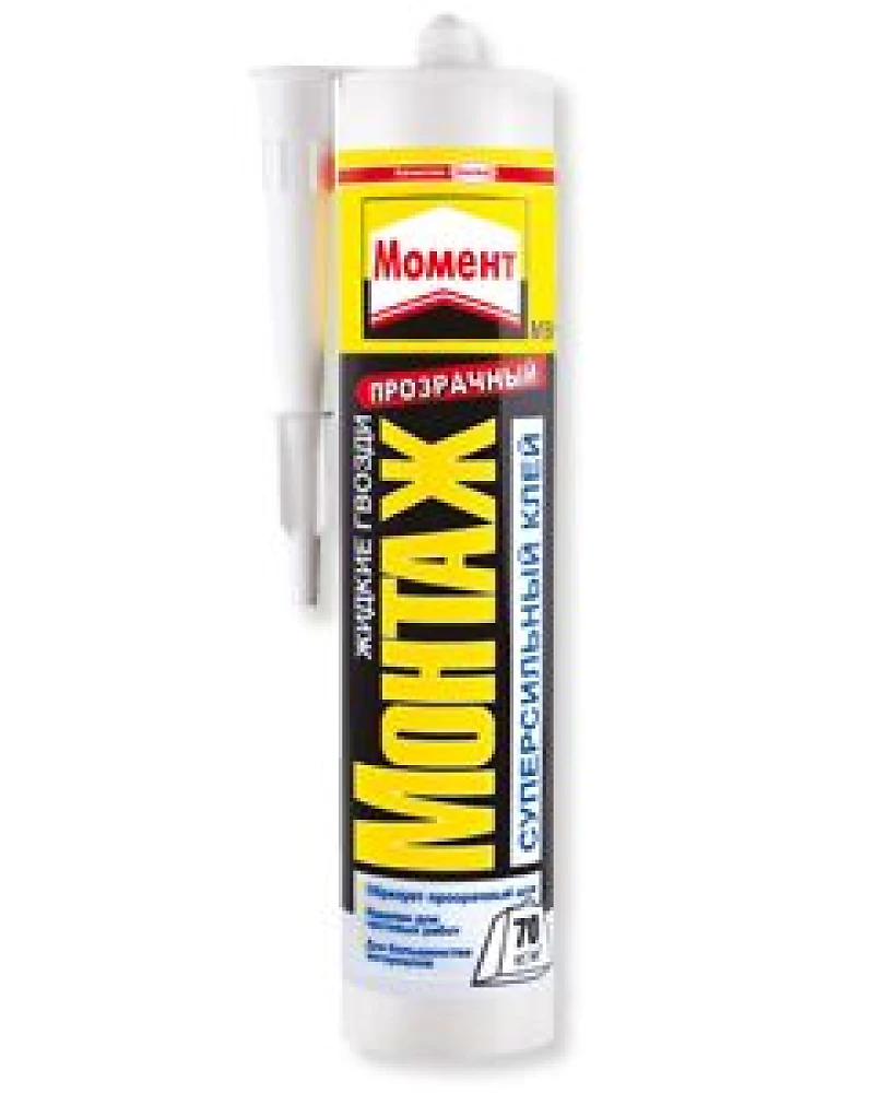Клей " Момент монтаж Суперсильний прозорий 280г