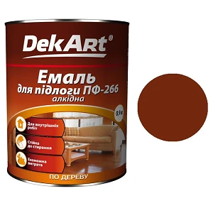 Емаль для підлоги ПФ-266 DekArt Червоно-коричнева 0,9 кг