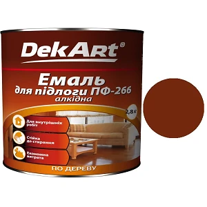 Емаль для підлоги ПФ-266 DekArt Червоно-коричнева 2,8 кг