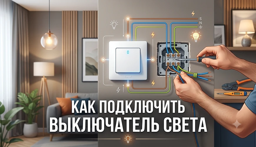 Как подкючить выключатель света
