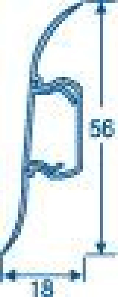 Плинтус кабельканал с резинкой ТИС 2,5м (бук светлый)