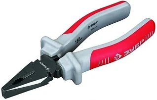 Плоскогубці 200мм покриття Н12Х1, ергономічні 2-комп рукоятки Зубр Експерт 2201-1-20