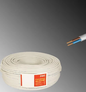 ПВС нг 2х1,5 (мідний багатожильний в подвійній ізоляції)