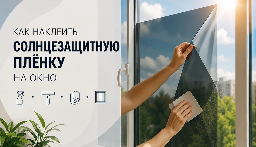 Как правильно клеить солнцезащитную пленку на окна