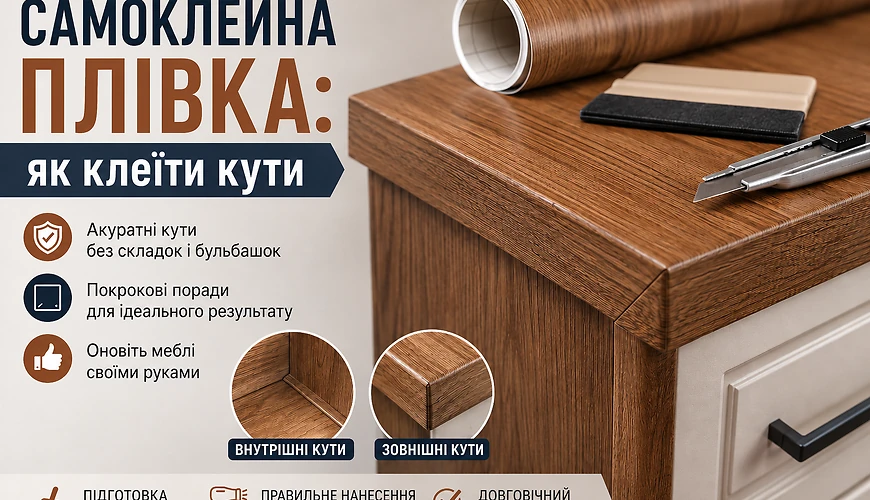 Самоклеюча плівка: як клеїти кути